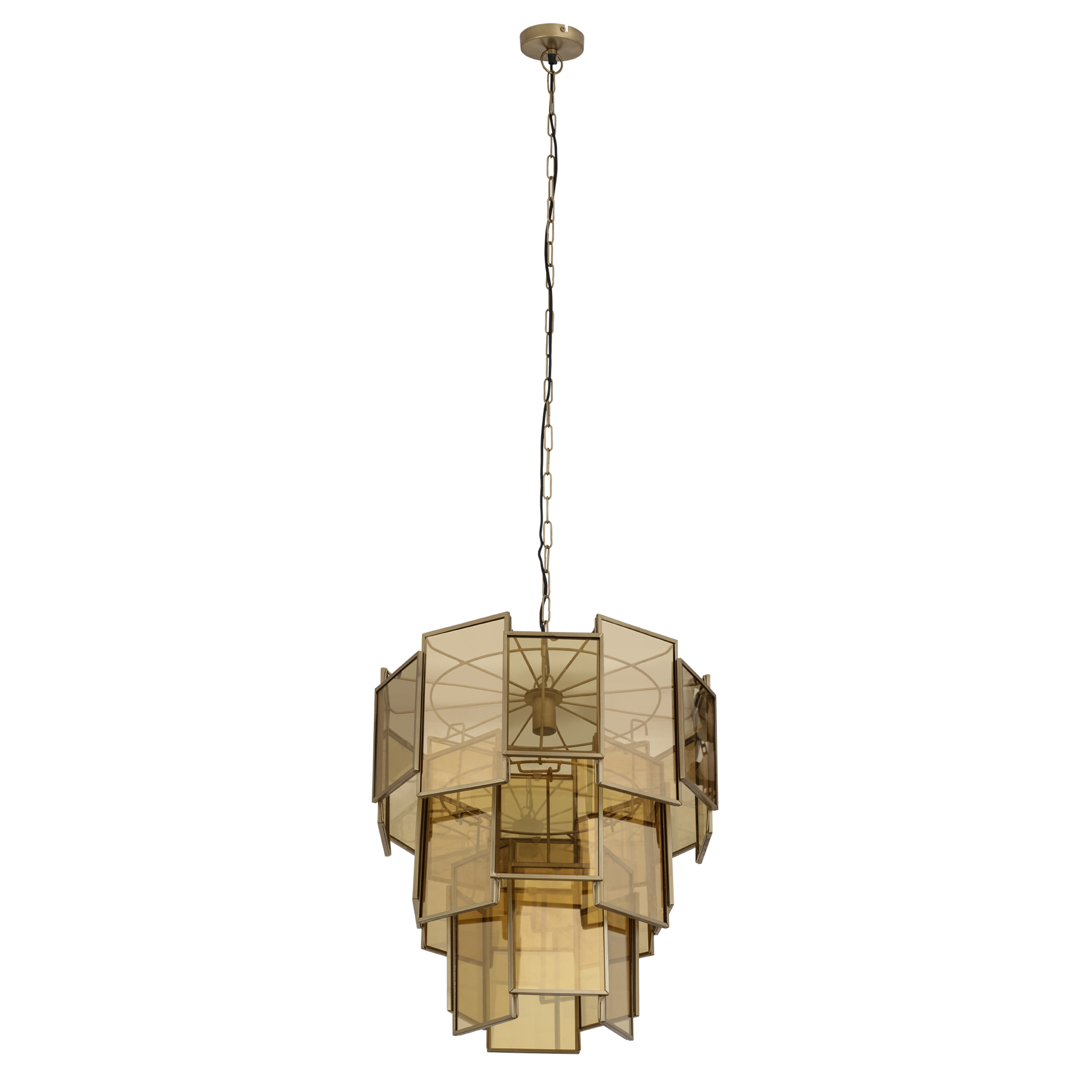 Loucas Brass lustre glass