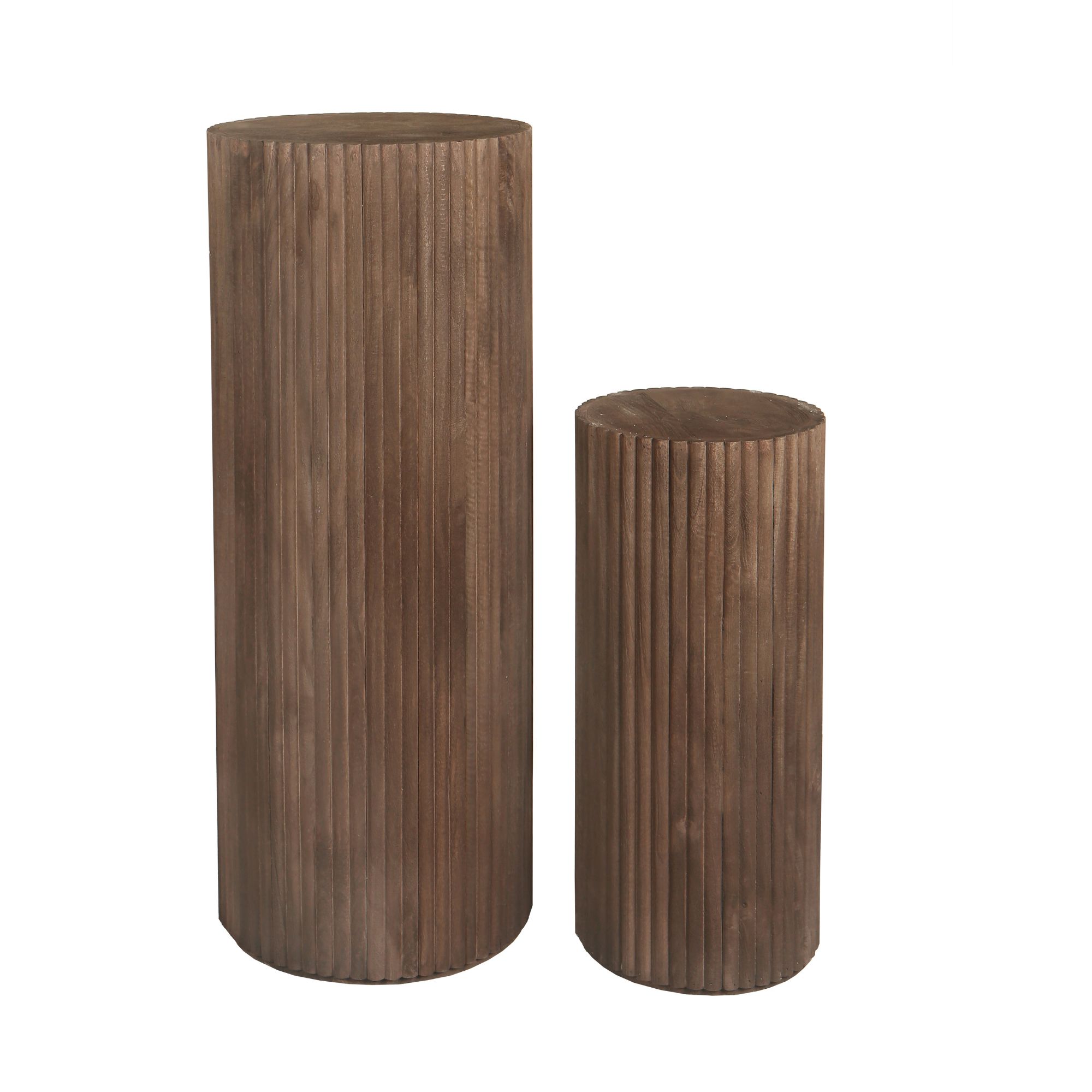 Jerra Brown ribbed mango wood