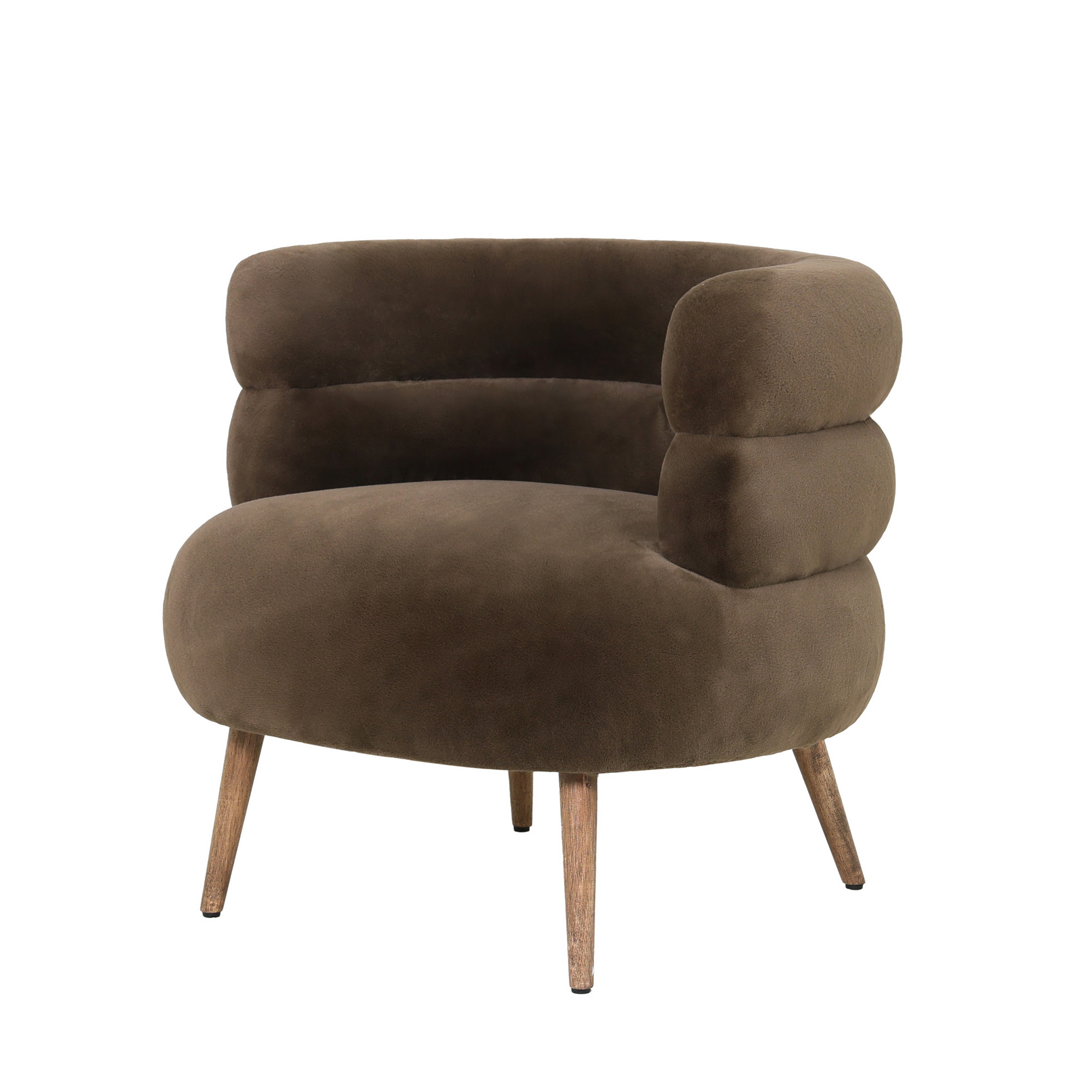Nelly Dark Brown fabric fur